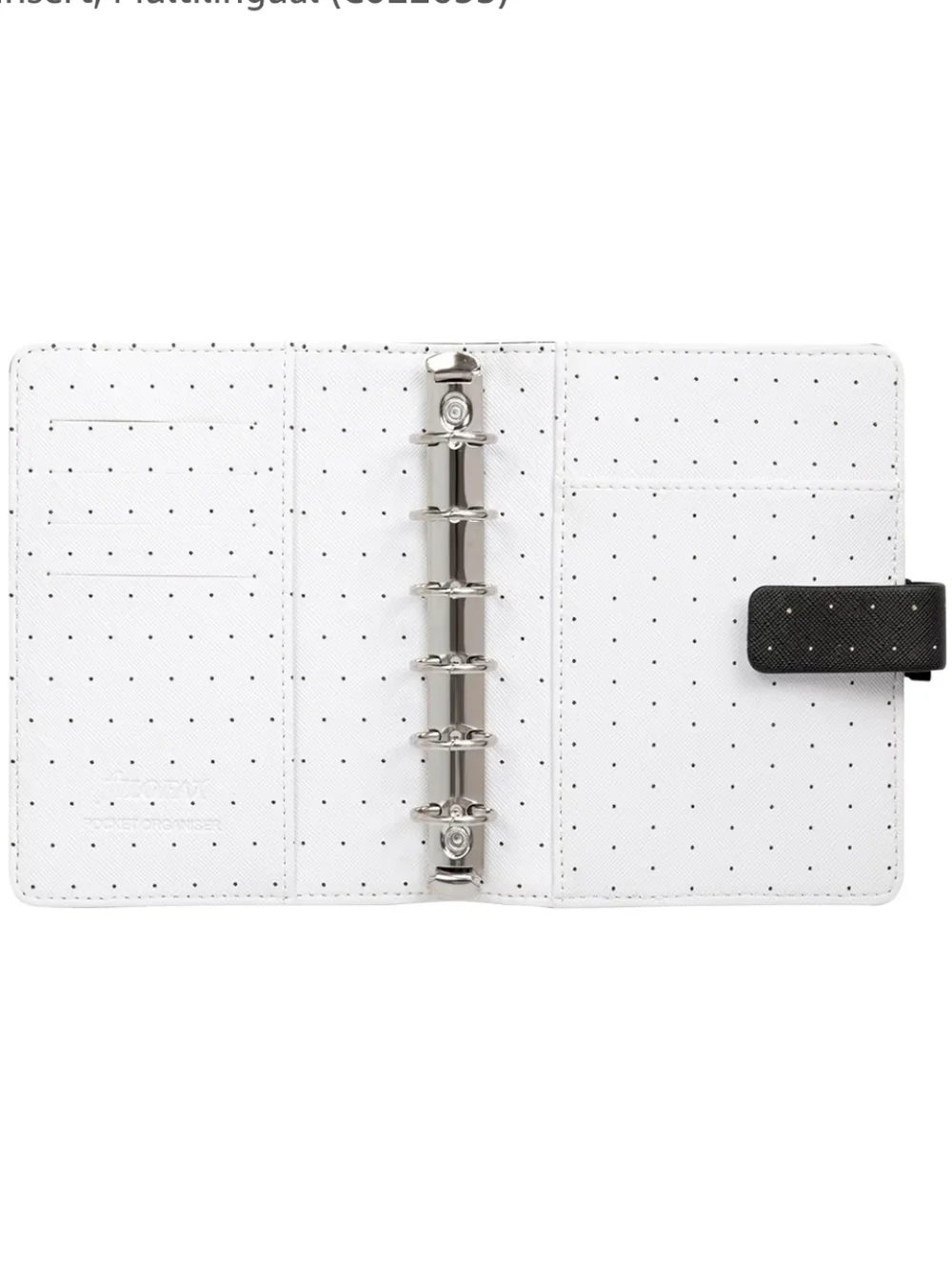 Filofax Moonlight Organizer, Pocket Size, Black W/ Gold Accents New In Box!